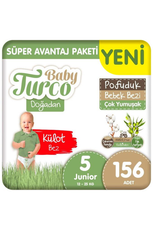 Doğadan Süper Avantaj Paketi Pofuduk Külot Bez 5 Numara Junior 156 Adet