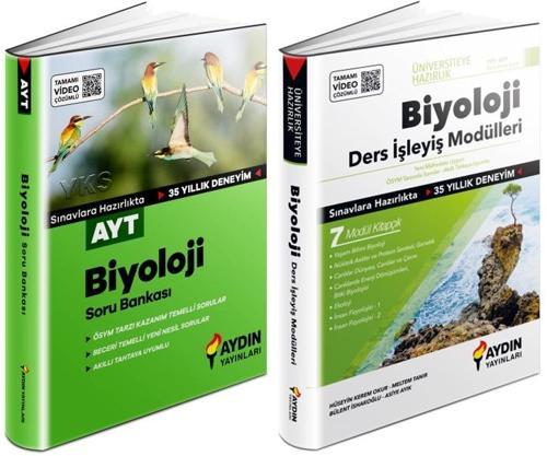 Aydın 2024 Ayt Biyoloji Soru + Ders İşleyiş Seti 2 Kitap