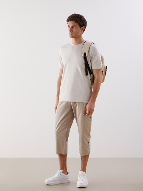 LCWAIKIKI Classic Bej Standart Kalıp Erkek Roller Şort