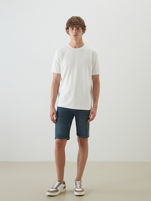 LCW Jeans İndigo Süper Skinny Fit Erkek Jean Şort