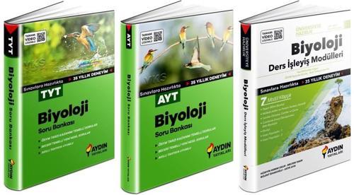 Aydın 2024 Tyt Ayt Biyoloji Soru + Ders İşleyiş Seti 3 Kitap