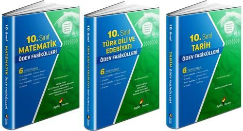 Aydın 2024 10. Sınıf Matematik + Edebiyat + Tarih Ödev Fasikülleri Seti 3 Kitap