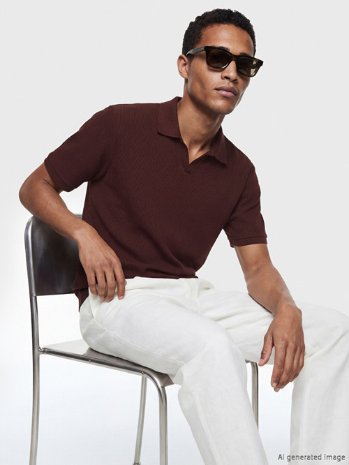 LCW Vision Bordo Polo Yaka Erkek Tişört
