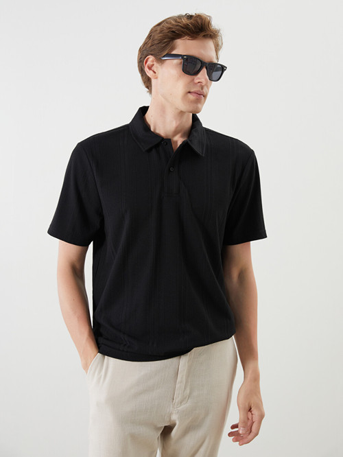 LCWAIKIKI Classic Siyah Polo Yaka Erkek Tişört