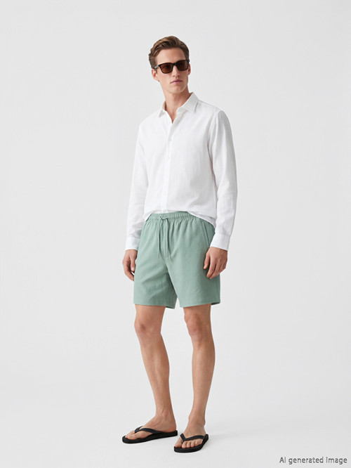 LCW SWIMWEAR Yeşil Kısa Boy Erkek Deniz Şortu