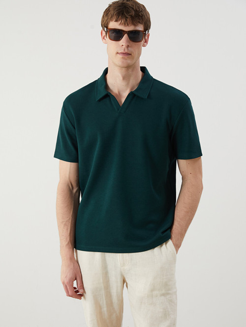 LCW Vision Petrol Polo Yaka Pike Erkek Tişört