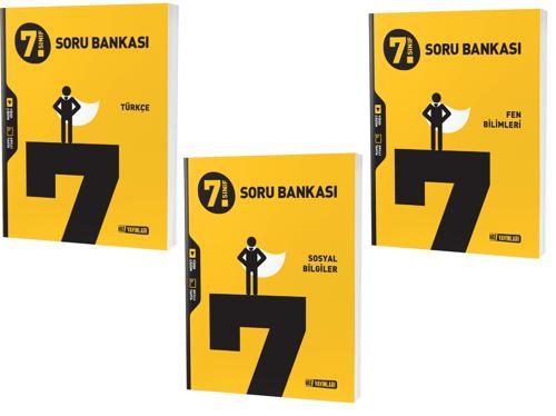 Hız 2024 7. Sınıf Fen Bilimleri + Türkçe + Sosyal Soru Seti 3 Kitap