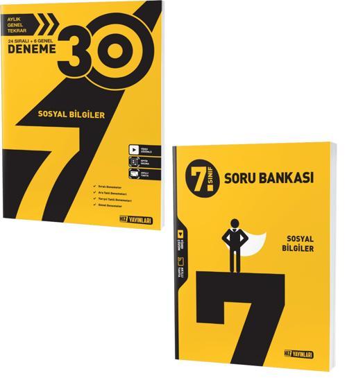 Hız 2024 7. Sınıf Sosyal Bilgiler Soru + Deneme Seti 2 Kitap