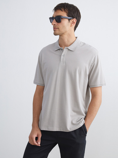 LCW Vision Gri Polo Yaka Pike Erkek Tişört