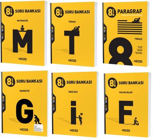 Hız Lgs 2024 8. Sınıf Matematik + Geometri + Türkçe + Fen + Paragraf + İngilizce Soru Seti 6 Kitap