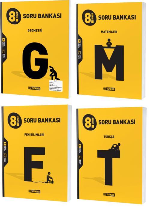 Hız Lgs 2024 8. Sınıf Matematik + Geometri + Türkçe + Fen Soru Seti 4 Kitap