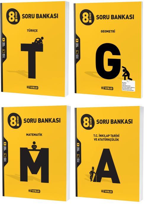 Hız Lgs 2024 8. Sınıf Matematik + Geometri + Türkçe + İnkılap Soru Seti 4 Kitap