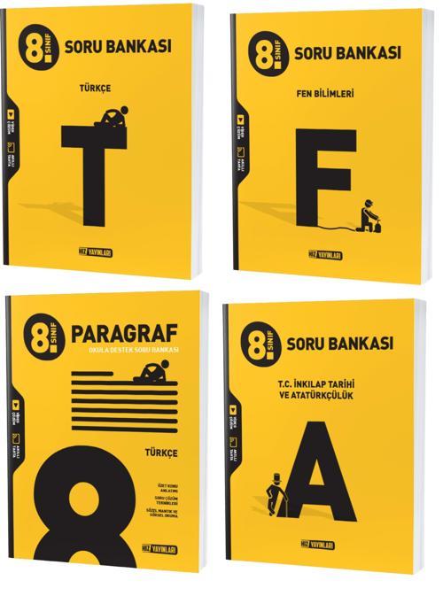 Hız Lgs 2024 8. Sınıf Türkçe Fen İnkılap Tarihi Paragraf Soru Seti 4 Kitap