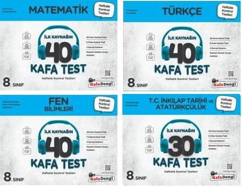 Kafadengi 2024 8. Sınıf Lgs Matematik + Türkçe +Fen + İnkılap Kafa Test Seti 4 Kitap