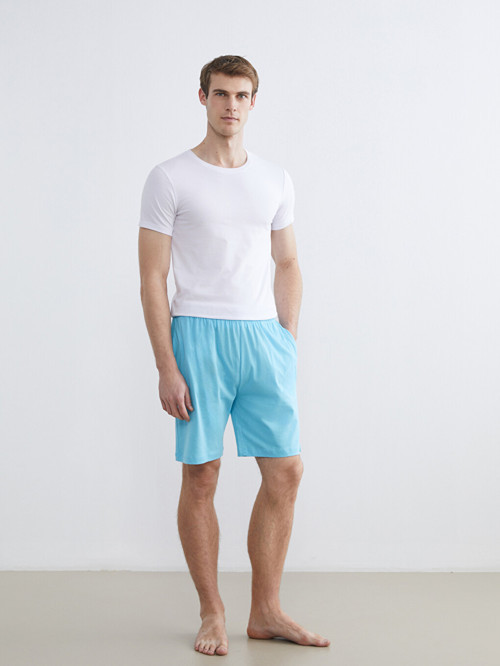 LC WAIKIKI Mavi Standart Kalıp Erkek Pijama Alt Şort