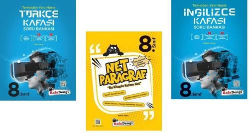 Kafadengi 2024 8. Sınıf Lgs Türkçe + Paragraf + İngilizce Kafası Soru Seti 3 Kitap
