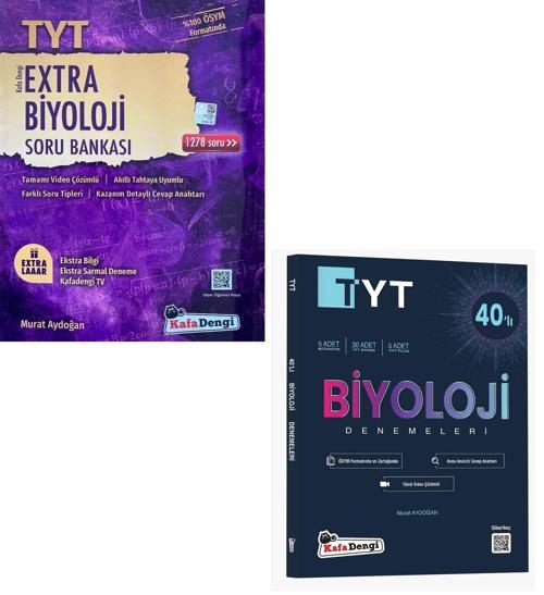 Kafadengi 2024 Tyt Biyoloji Extra Soru + Deneme Seti 2 Kitap