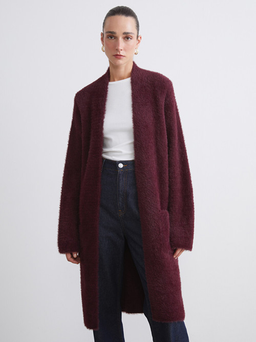 LCWAIKIKI Classic Bordo Hırka