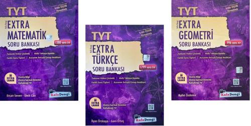 Kafadengi 2024 Tyt Matematik + Geometri + Türkçe Extra Soru Seti 3 Kitap