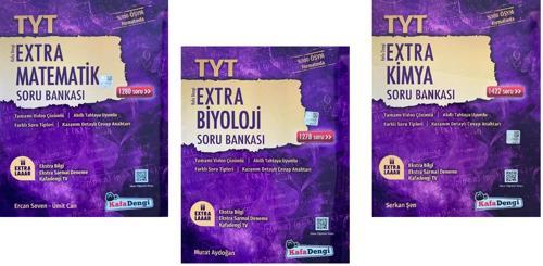 Kafadengi 2024 Tyt Matematik + Kimya + Biyoloji Extra Soru Seti 3 Kitap