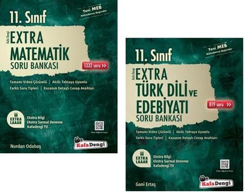 Kafadengi 2024 11. Sınıf Matematik + Edebiyat Extra Soru Bankası Seti 2 Kitap