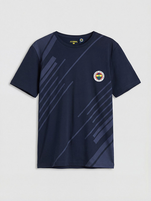 LC WAIKIKI Lacivert Bisiklet Yaka Fenerbahçe Erkek Pijama Üst