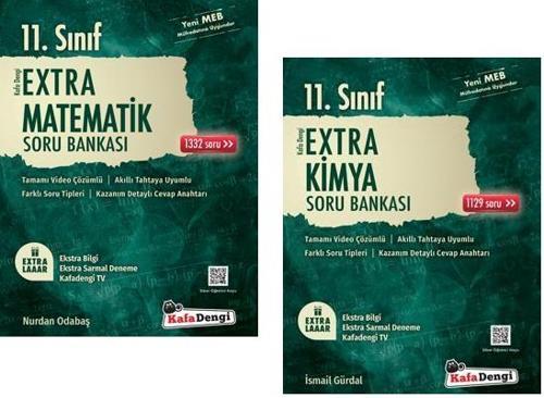 Kafadengi 2024 11. Sınıf Matematik + Kimya Extra Soru Bankası Seti 2 Kitap