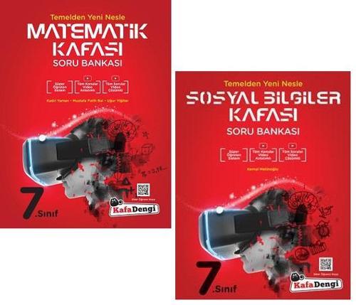 Kafadengi 2024 7. Sınıf Matematik + Sosyal Bilgiler Kafası Soru Seti 2 Kitap