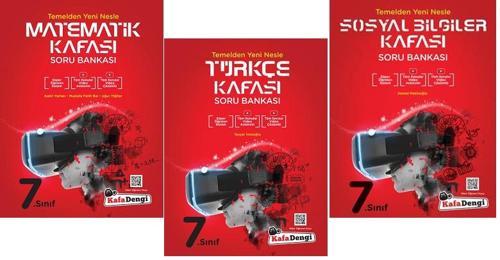 Kafadengi 2024 7. Sınıf Matematik + Türkçe + Sosyal Kafası Soru Seti 3 Kitap