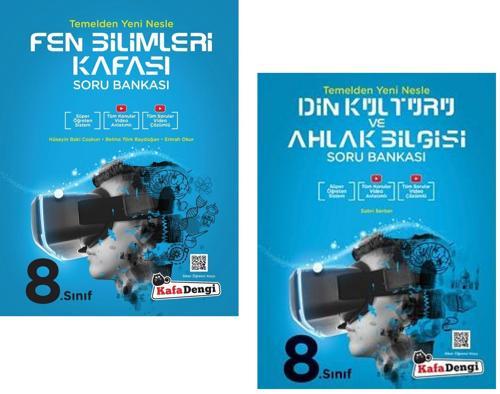 Kafadengi 2024 8. Sınıf Lgs Fen Bilimleri + Din Kültürü Kafası Soru Seti 2 Kitap
