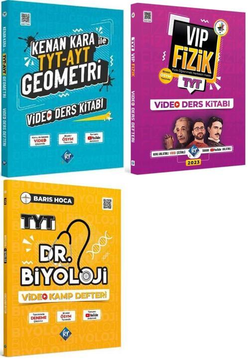 Tyt Kenan Kara Geometri + Vip Fizik + Dr Biyoloji Defteri Seti 3 Kitap 2023