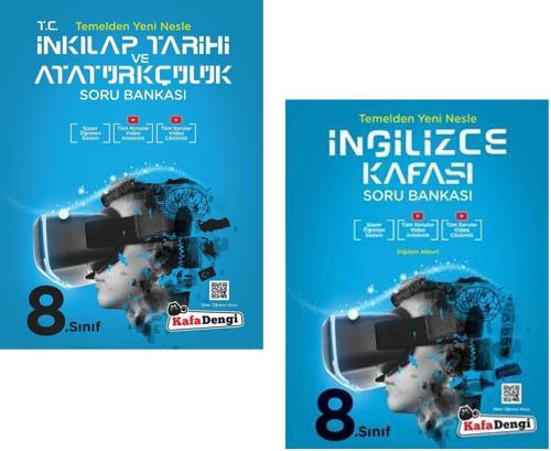 Kafadengi 2024 8. Sınıf Lgs İngilizce + İnkılap Tarihi Kafası Soru Seti 2 Kitap