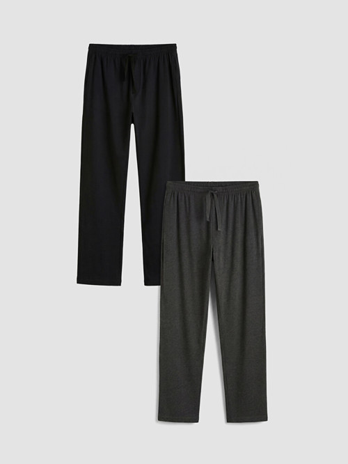LC WAIKIKI Siyah Beli Lastikli Erkek Pijama Altı 2'li