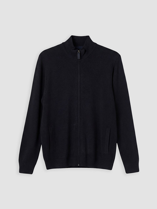 LCWAIKIKI Classic Lacivert Regular Fit Dik Yaka Erkek Triko Hırka