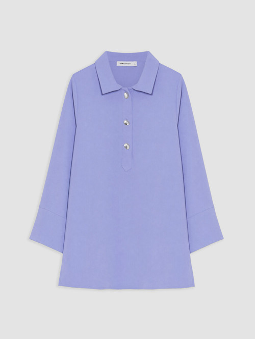 LCW EVERYDAY Lila Polo Yaka Armürlü Kadın Tunik
