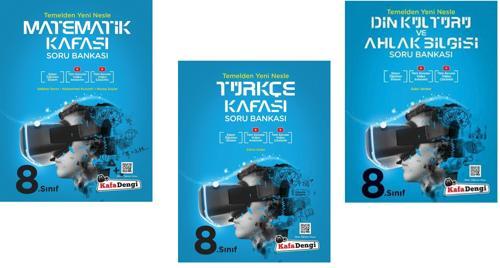 Kafadengi 2024 8. Sınıf Lgs Matematik + Türkçe + Din Kafası Soru Seti 3 Kitap