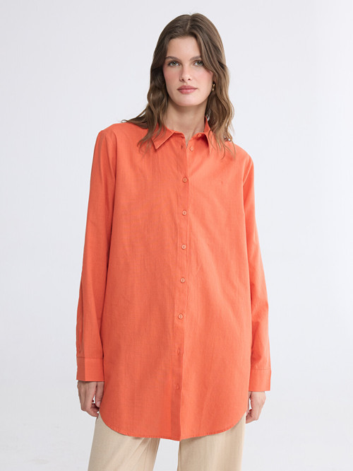 LCW EVERYDAY Turuncu Regular Fit Kadın Gömlek Tunik