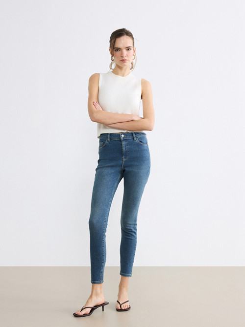 LCW Jeans İndigo Jüpiter Süper Skinny Fit Kadın Jean Pantolon