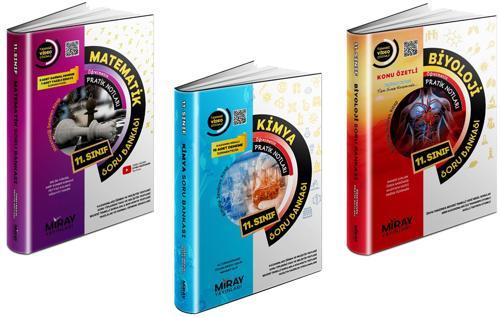 Miray 2024 11. Sınıf Matematik + Kimya + Biyoloji Soru Seti 3 Kitap