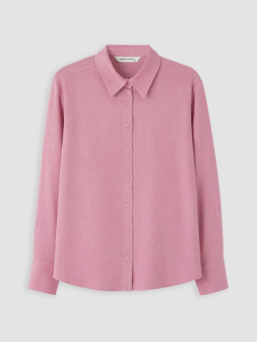 LCW EVERYDAY Pembe Kadın %100 Keten Gömlek