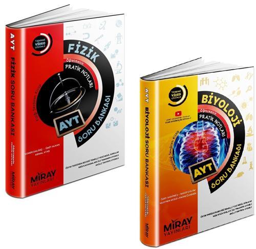 Miray 2024 Ayt Fizik + Biyoloji Soru Bankası Seti 2 Kitap