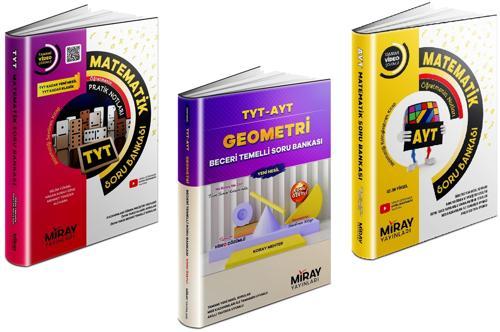 Miray 2024 Tyt Ayt Matematik + Geometri Soru Bankası Seti 3 Kitap