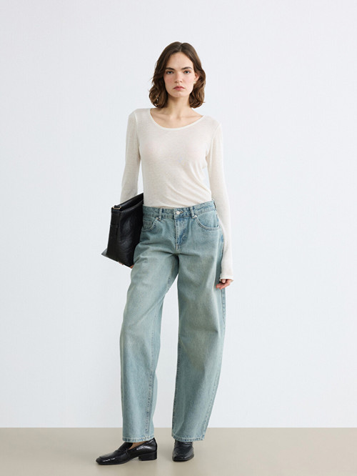 LCW Jeans İndigo Balloon Fit Kadın Jean Pantolon