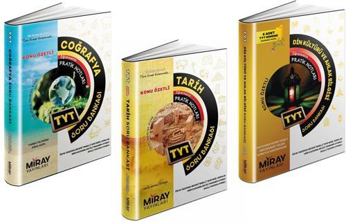 Miray 2024 Tyt Tarih + Coğrafya + Din Soru Bankası Seti 3 Kitap