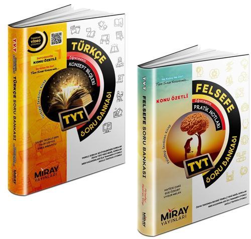 Miray 2024 Tyt Türkçe + Felsefe Soru Bankası Seti 2 Kitap