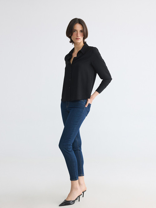 LCWAIKIKI Classic İndigo Slim Mom Kadın Jean Pantolon