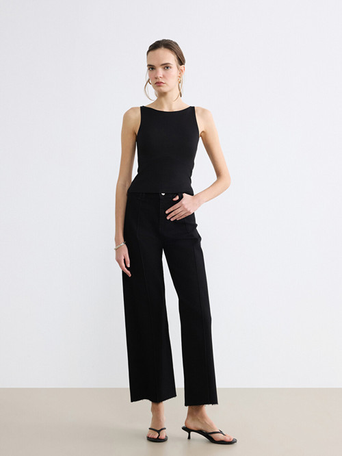 LCW Vision Siyah Flare Kadın Jean Pantolon