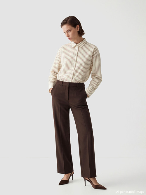 LCW Vision Kahverengi Regular Fit Kadın Pantolon