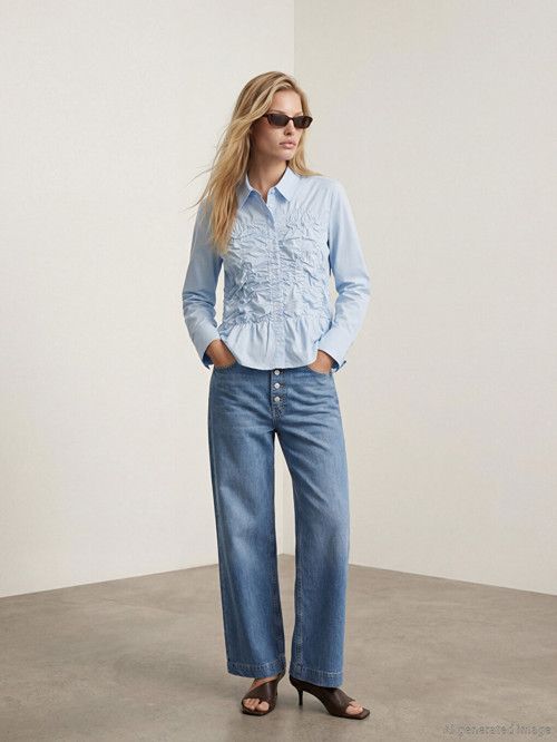 LCW Jeans İndigo Wideleg Kadın Jean Pantolon