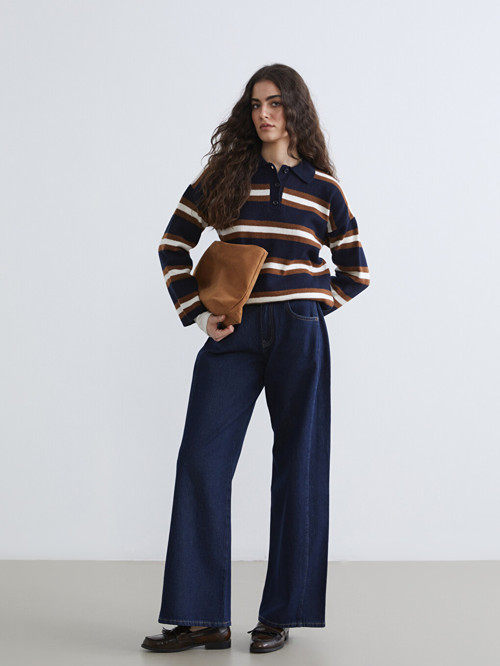 LCW Jeans İndigo Wideleg Kadın Jean Pantolon